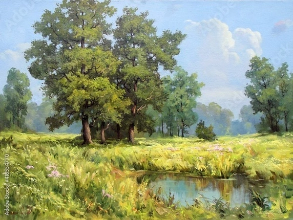 Fototapeta landscape with trees