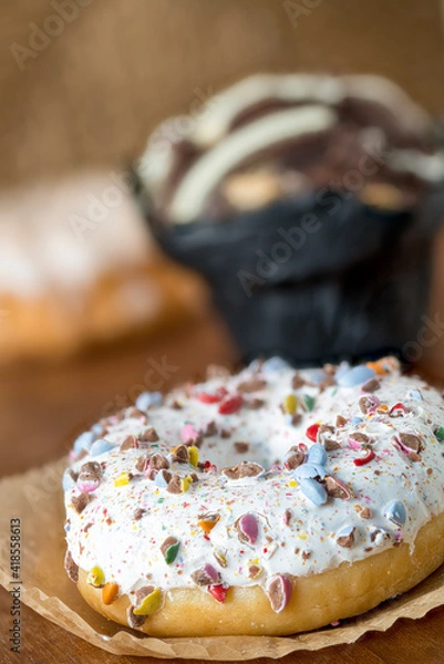 Obraz Donuts and cupcake