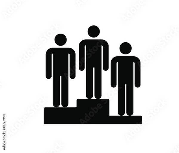 Fototapeta Podium vector icon.  Editable stroke. Linear style sign for use on web design and mobile apps, logo. Symbol illustration. Pixel vector graphics - Vector