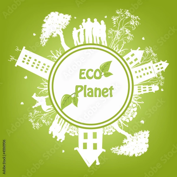 Obraz Green ecological planet