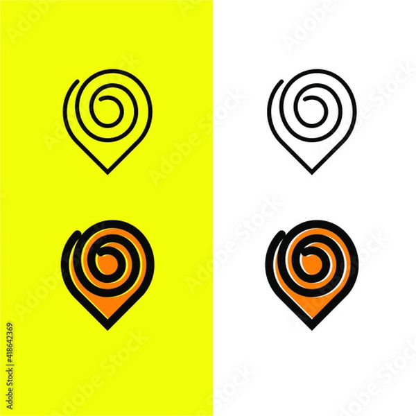 Obraz map location symbol icon design logo vector template