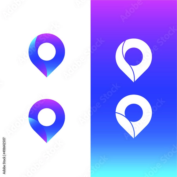 Obraz map location symbol icon design logo vector template