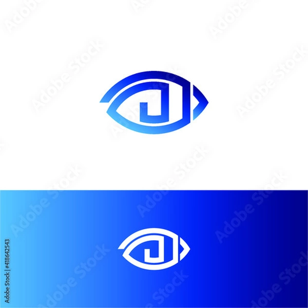 Obraz lens eye design logo vector icon template