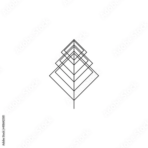 Obraz geometric symbol icon design logo vector template