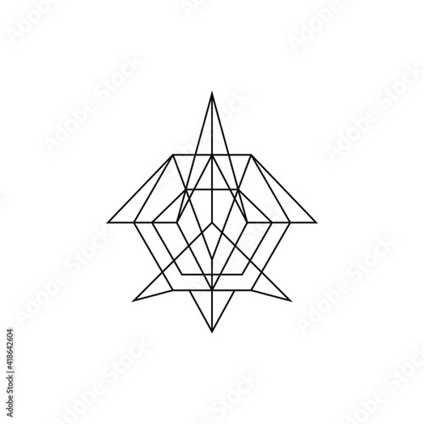 Obraz geometric symbol icon design logo vector template