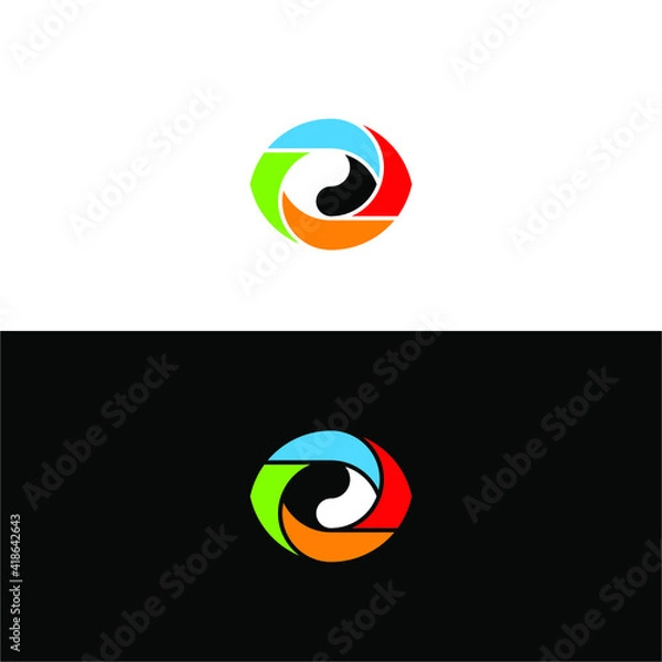 Obraz lens eye design logo vector icon template