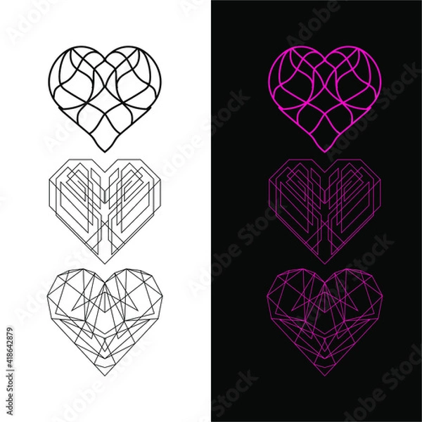 Obraz geometric symbol icon design logo vector template