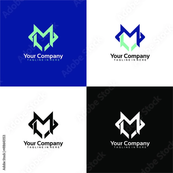 Obraz geometric symbol icon design logo vector template