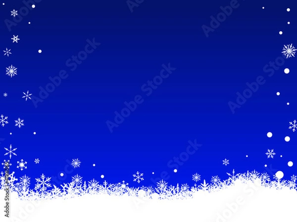 Fototapeta Blue snowflakes