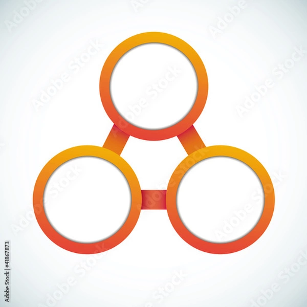 Obraz Empty color circle marketing flowchart