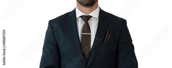 Fototapeta Businessman without head isolated on white
