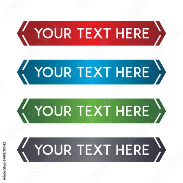 Fototapeta banner set, text box, title box, speech text, speech title, frame text, frame title, text border, title border