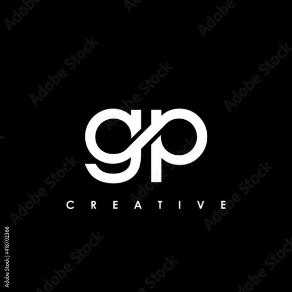 Fototapeta GP Letter Initial Logo Design Template Vector Illustration