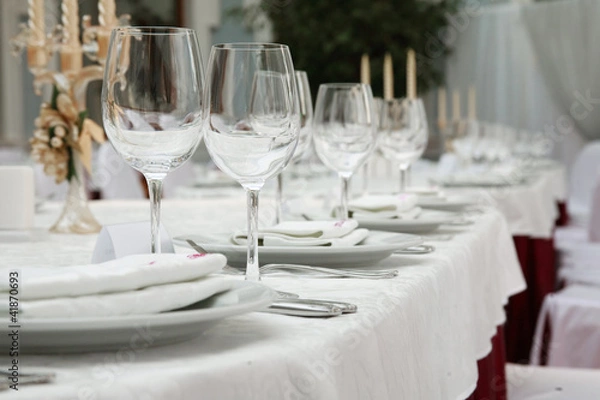 Obraz Banquet table in a restaurant