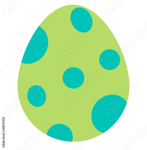 Fototapeta Easter egg silhouette. Vector illustration.