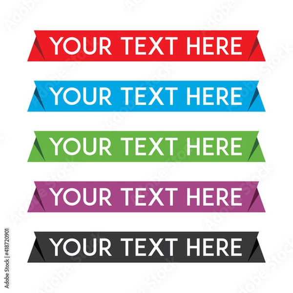 Fototapeta banner set, text box, title box, speech text, speech title, frame text, frame title, text border, title border