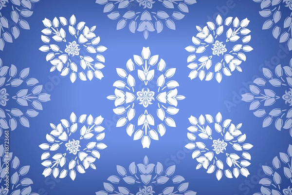 Obraz Decorative ornament damask pattern Textile wallpaper classic decor