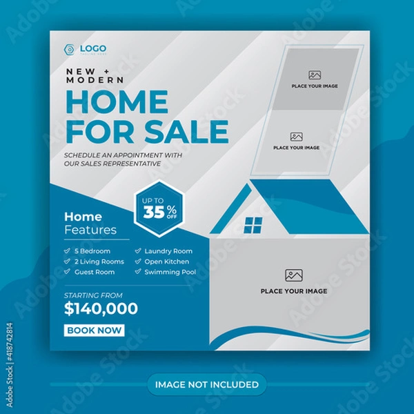 Obraz social media ads vector templates fully editable, advertising design, social media banner post, Facebook cover photo design vector templates, Instagram ads, Facebook ads design, Instagram stories