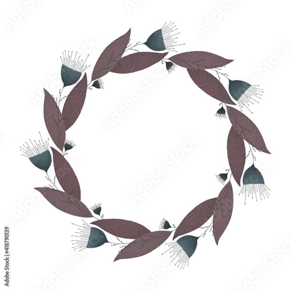 Obraz A wearth of flowers in brown shades in a calm range 