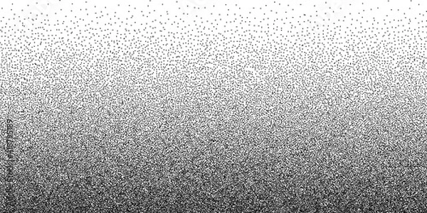 Obraz Dot stipple Gradient Background. Halftone in dotwork style. Grainy Dotwork Texture. Vector Illustration