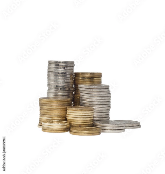 Fototapeta money stack isolated