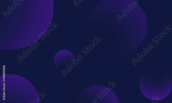 Fototapeta Purple circles gradient on black dark abstract background. Modern graphic design element.