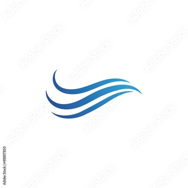 Fototapeta Water wave icon vector