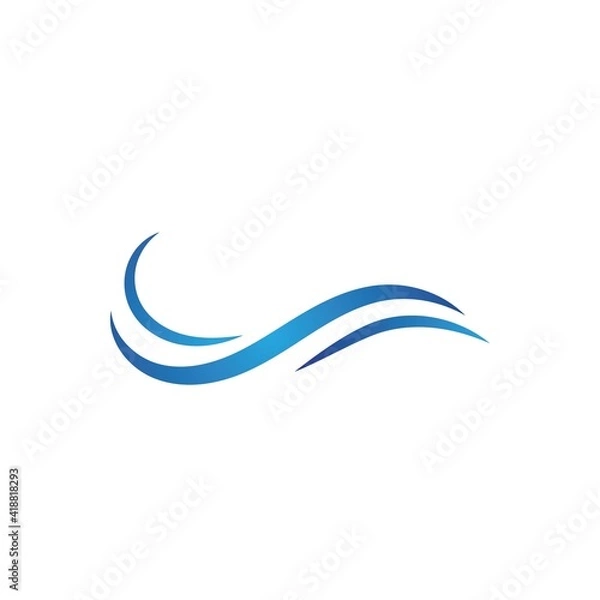 Fototapeta Water wave icon vector
