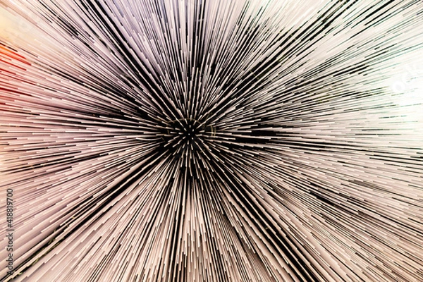 Fototapeta Abstract technology design wallpaper with rays lines and star. Futuristic fascinating effect