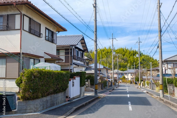 Fototapeta 住宅地　一戸建て　ベッドタウン　京都府木津川市