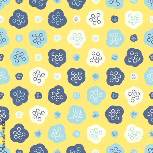 Fototapeta Seamless abstract pattern. Beautiful texture for textile or paper print. Vector illustration. Cute colorful background.