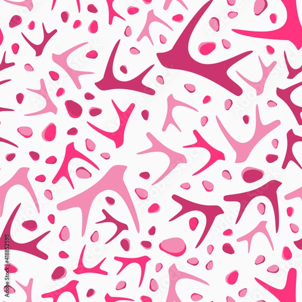 Fototapeta Seamless abstract pattern. Beautiful texture for textile or paper print. Vector illustration. Cute colorful background.