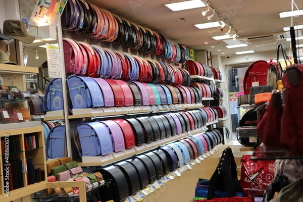 Obraz カラフルなランドセル売り場