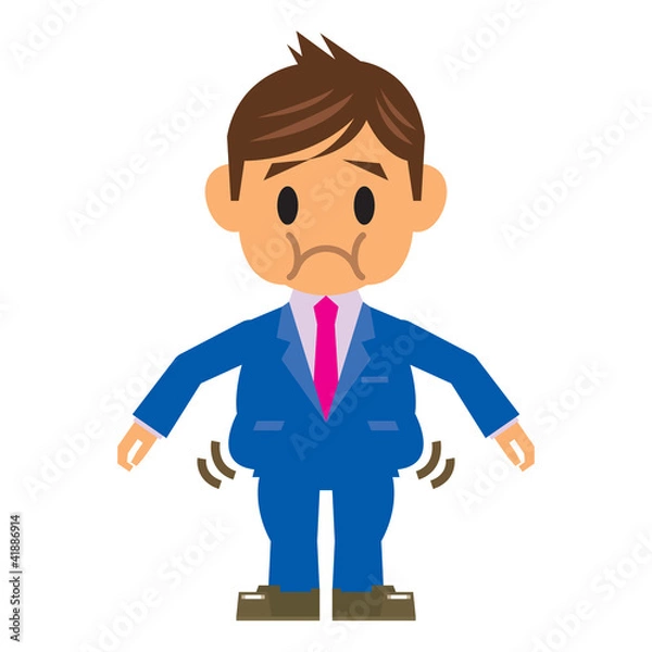 Fototapeta ビジネスマン イラスト 肥満