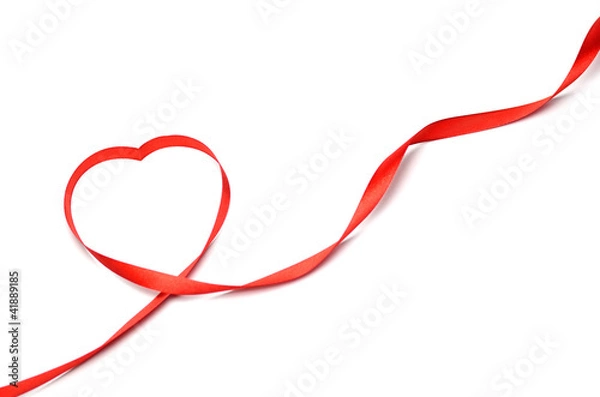 Fototapeta リボンで作ったハートマーク
