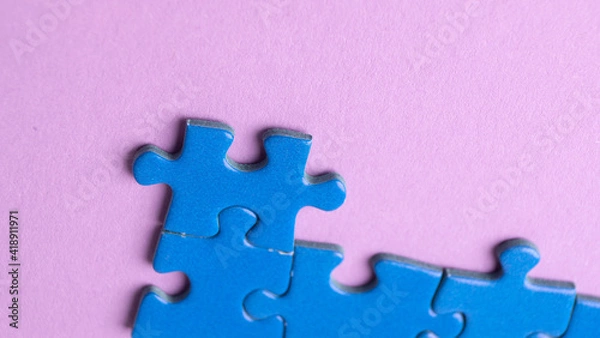 Obraz blue puzzles, textures and background