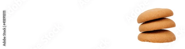 Obraz Hand made cookie isolated on white background.