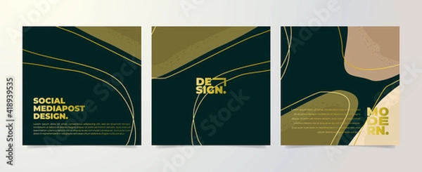 Fototapeta set of social media post design template