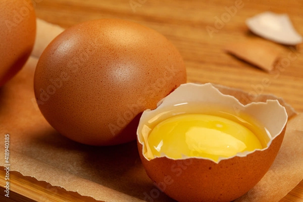 Obraz chicken eggs, selected large eggs