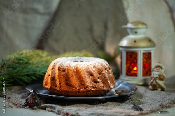 Obraz cupcake, German Christmas stollen