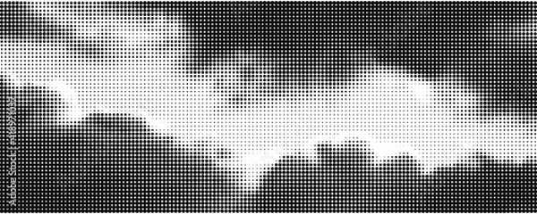 Obraz Abstract halftone optical dotted background. Modern grunge pattern with dots, circles.