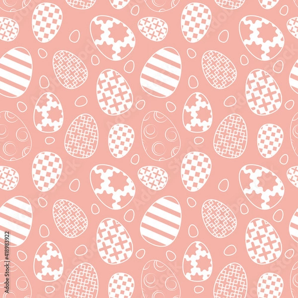 Fototapeta Easter day pattern collection in flat design Vector