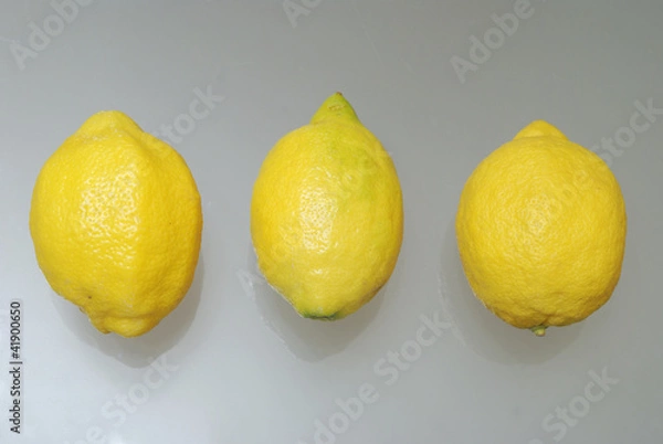 Obraz Lemons on the glass table