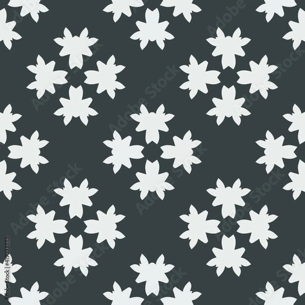 Fototapeta Seamless pattern with symmetric geometric ornament. 