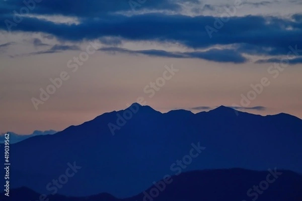 Fototapeta 夜明け前の摩周岳の情景＠北海道