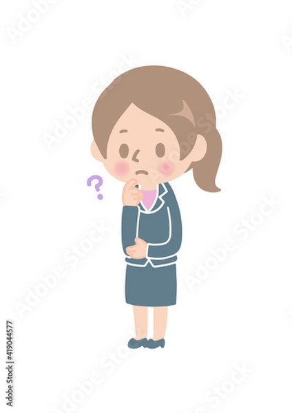 Obraz 会社員の女性＿はてな