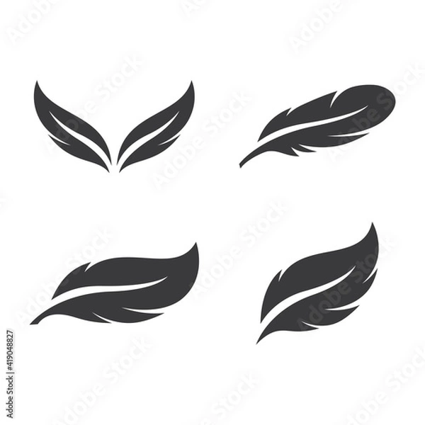 Fototapeta Feather logo images