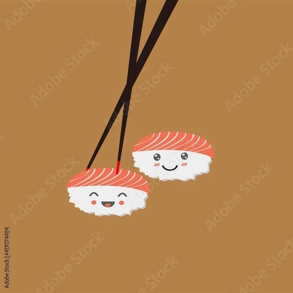 Obraz sushi design bacground illustration vector