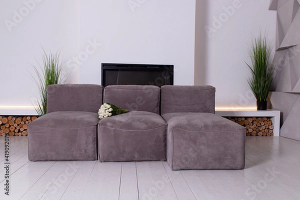 Obraz sofa in the interior, bright beautiful room