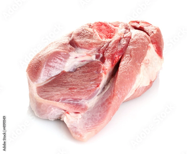 Obraz Raw meat isolated on white